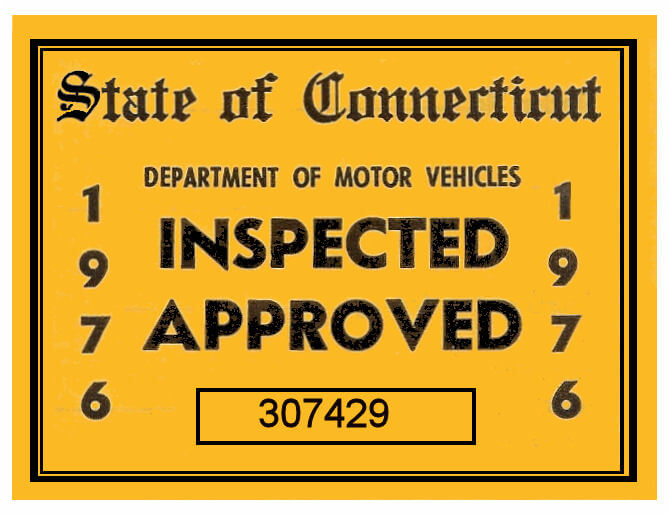 (image for) 1976 Connecticut Inspection sticker